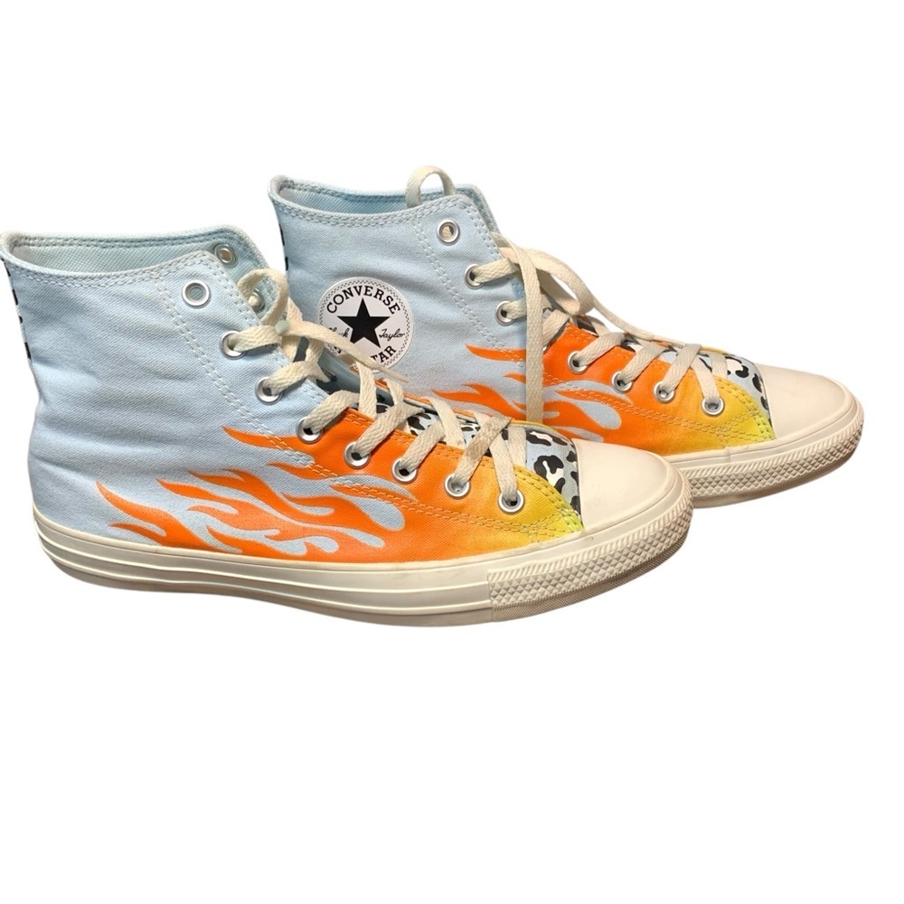 CONVERSE Chuck Taylor All Star Archival Blue Flames Sneakers - Size 10M or 12W